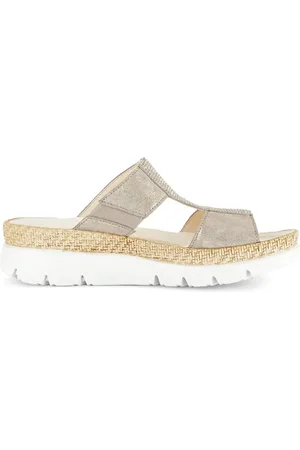 Gabor Femme, Chaussures, , Taille: 42 EU Mules beiges en cuir