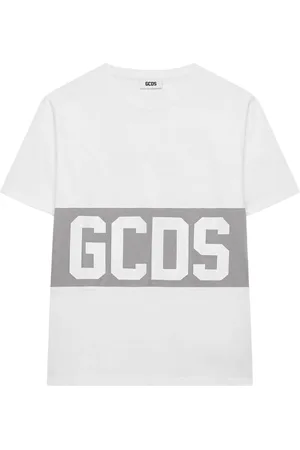 GCDS Homme, Tops, Blanc, Taille: XS Band Logo Regular T-Shirt