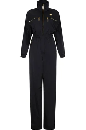 Elisabetta Franchi Femme, Combinaisons et Ensembles, Noir, Taille: 42 FR Combi-Cargo Noire avec Motif de Fermeture Éclair