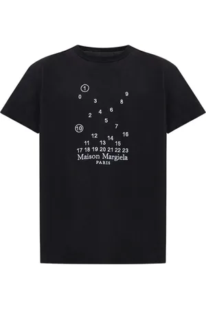 Maison Margiela Homme, Tops, Noir, Taille: M T-shirt avec logo