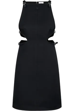 Courrèges Femme, Robes, Noir, Taille: 38 FR Robe Noire Twill Avec Boucle