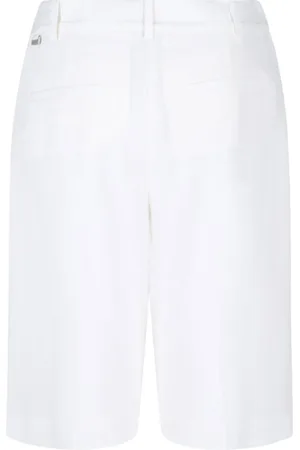 Calvin Klein Femme, Shorts, Blanc, Taille: 38 FR Shorts Blancs avec Passants pour Ceinture