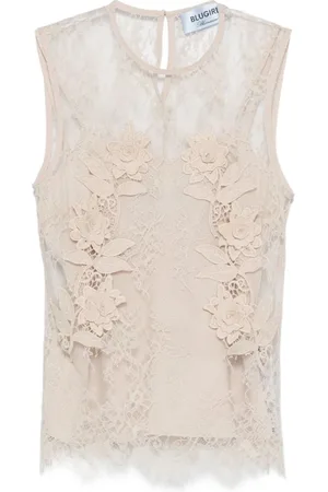 Blugirl Femme, Tops, , Taille: 40 FR Haut sans Manches avec Application Florale
