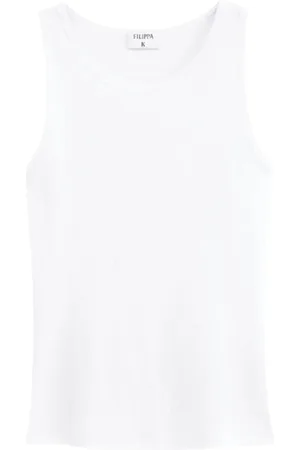 Filippa K Femme, Tops, Blanc, Taille: 42 FR Débardeur Blanc Côtelé