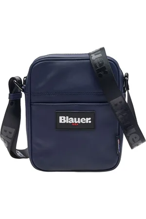 Blauer Homme, Sacs, Bleu, Taille: ONE Size Sac Bandoulière Bleu Enduit