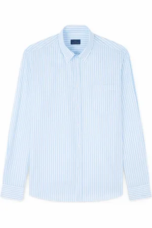 Paul & Shark Homme, Chemises, Bleu, Taille: 6XL Chemise en coton à rayures J-Fit