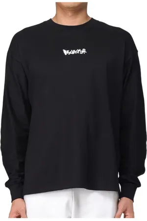 DISCLAIMER Homme, Tops, Noir, Taille: XL Sweat Jersey Manches Longues Noir Homme
