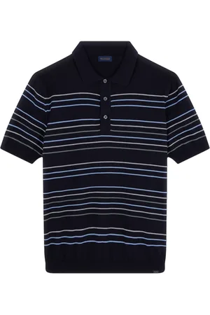 Paul & Shark Homme, Tops, Bleu, Taille: 2XL Polo rayé en coton et cachemire