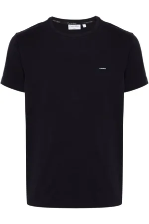 Calvin Klein Homme, Tops, Noir, Taille: L T-shirt bleu avec logo