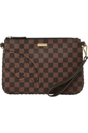 Sprayground Homme, Sacs, Brun, Taille: ONE Size Core Emboss Check Clutch Bag