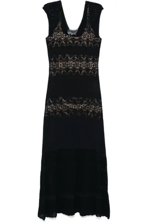 Twin-Set Femme, Robes, Noir, Taille: 36 FR Robe noire sans manches avec décolleté en V