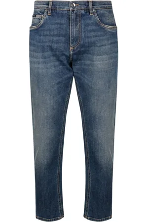 Dolce & Gabbana Homme, Jeans, Bleu, Taille: M Jean Bleu Délavé Coupe Large