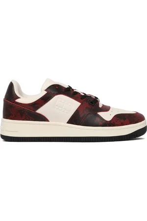 Tommy Hilfiger Homme, Chaussures, Multicolore, Taille: 42 EU Baskets Basses en Blanc, Noir et Rouge