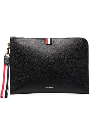 Thom Browne Homme, Accessoires, Noir, Taille: ONE Size Mallette Noire avec Impression Logo