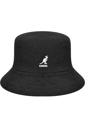 Kangol Femme, Accessoires, Noir, Taille: S Chapeau Seau en Coton Noir