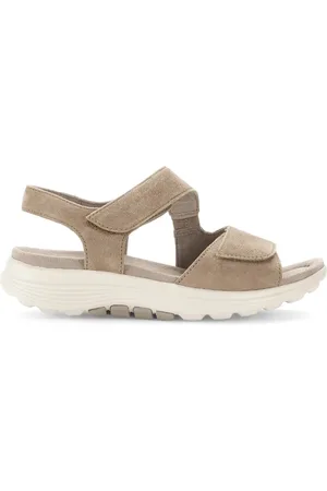 Gabor Femme, Chaussures, , Taille: 40 EU Sandales beiges en cuir velours