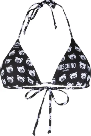 Moschino Femme, Maillots de bain, Noir, Taille: 42 FR Haut de Bikini Teddy Bear Noir