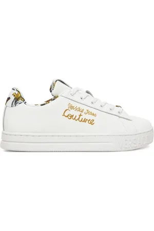 VERSACE Femme, Chaussures, Blanc, Taille: 41 EU Baskets Blanc Court 88 SKL Design