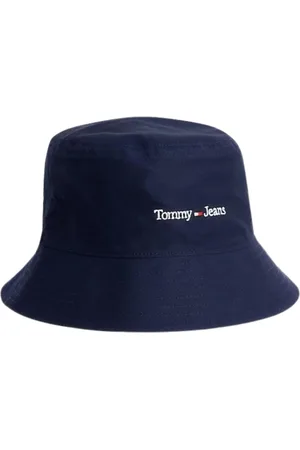 Tommy Hilfiger Homme, Accessoires, Bleu, Taille: ONE Size Chapeau Seau Bleu Sport en Coton Biologique