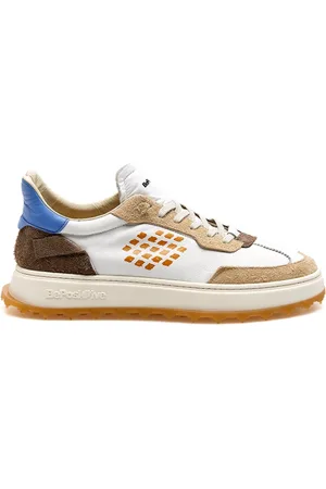 BE POSITIVE Homme, Chaussures, Multicolore, Taille: 44 EU Baskets Aile en Cuir Blanc
