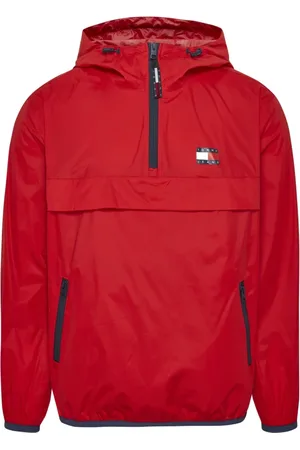 Tommy Hilfiger Homme, Vestes, Rouge, Taille: M Coupe-vent pliable rouge en nylon