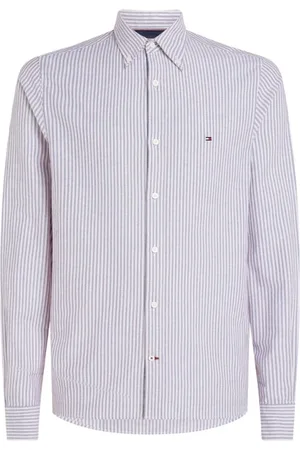 Tommy Hilfiger Homme, Chemises, Rose, Taille: 2XL Chemise à rayures à manches longues