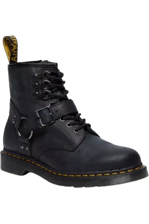 Dr. Martens Femme, Chaussures, Noir, Taille: 38 EU Botte en Cuir Style Vintage à 8 Œillets