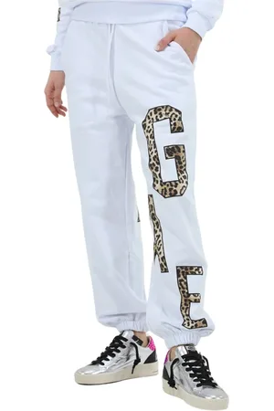 GAËLLE Femme, Pantalons, Blanc, Taille: 42 FR Jogger Logo Blanc Femme
