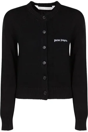 Palm Angels Femme, Pulls, Noir, Taille: 40 FR Gilet Court Noir Pulls