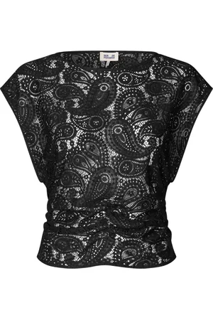 Baum und Pferdgarten Femme, Blouses et Chemises, Noir, Taille: 42 FR Haut sans Manches en Dentelle Paisley avec Fermeture Éclair