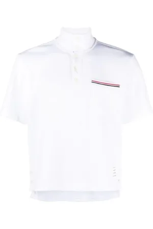 Thom Browne Homme, Tops, Blanc, Taille: 2XL Collection de T-shirts et Polos élégants