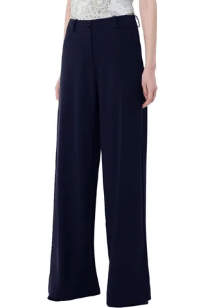 RRD Femme, Pantalons, Bleu, Taille: 36 FR Pantalon Taille Haute Large