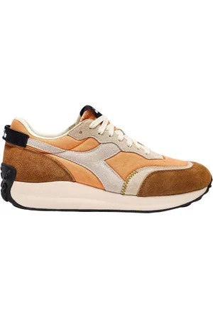 Diadora Homme, Chaussures, Brun, Taille: 45 EU Chaussures de course rétro en daim marron