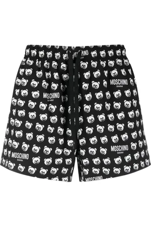 Moschino Homme, Maillots de bain, Noir, Taille: L Short de Bain Imprimé Ours Noir