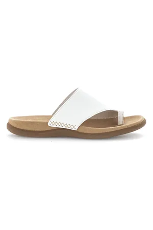 Gabor Femme, Chaussures, Blanc, Taille: 40 EU Mules blanches en cuir grainé