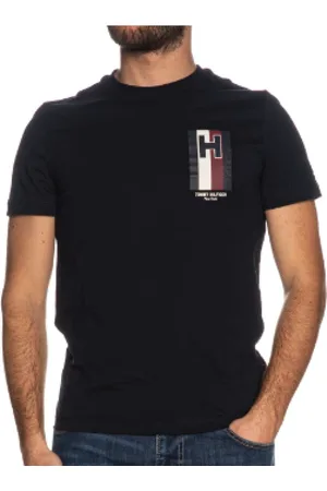 Tommy Hilfiger Homme, Tops, Noir, Taille: 2XL T-shirts et Polos noirs
