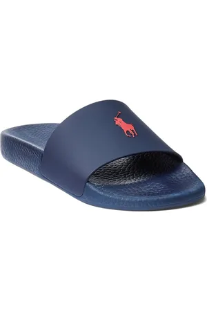 Ralph Lauren Homme, Chaussures, Bleu, Taille: 42 EU Sandales Polo Slide Classiques