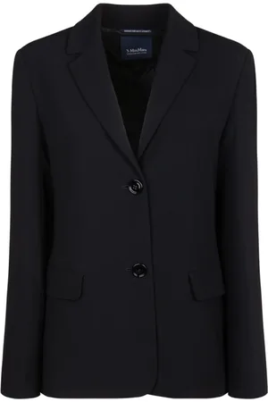 Max Mara Femme, Vestes, Noir, Taille: 38 FR Blazer noir à bouton unique