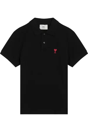 Ami Femme, Tops, Noir, Taille: 38 FR Polo à manches courtes
