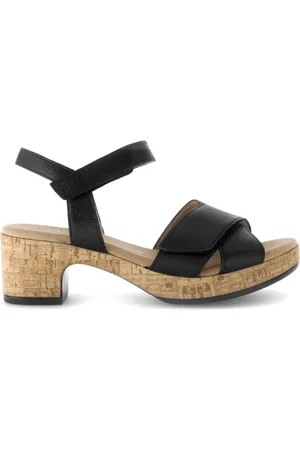 Gabor Femme, Chaussures, Noir, Taille: 40 EU Sandales noires en cuir lisse