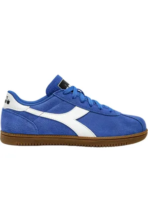 Diadora Homme, Chaussures, Bleu, Taille: 42 EU Baskets Casual en Cuir Bleu Unisexe