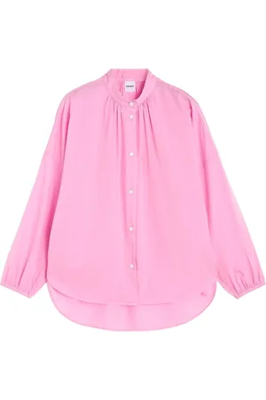 Aspesi Femme, Blouses et Chemises, Rose, Taille: 36 FR Chemise en coton à col coréen