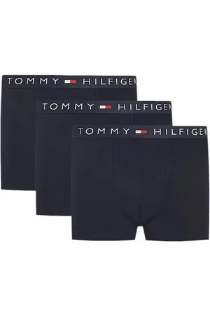 Tommy Hilfiger Homme, Sous-vêtements, Bleu, Taille: XL Ensemble Boxers Noirs, Ceinture en Coton
