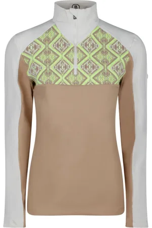 Bogner Femme, Tops, Multicolore, Taille: 38 FR Beige et Blanc Elvira Première Couche