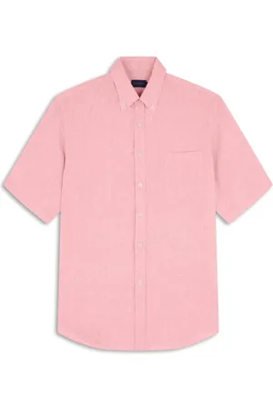 Paul & Shark Homme, Chemises, Rouge, Taille: M Chemise en Lin Premium à Manches Courtes