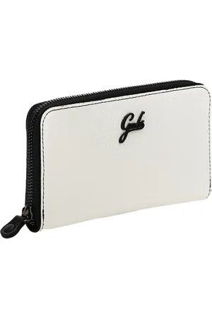 Gabs Femme, Accessoires, Blanc, Taille: ONE Size Portefeuille en cuir blanc à fermeture éclair