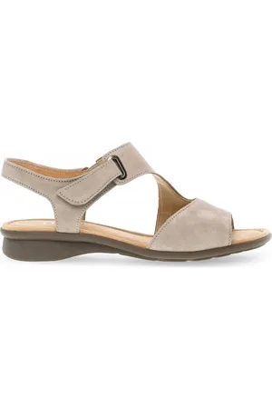 Gabor Femme, Chaussures, , Taille: 40 1/2 EU Sandales beiges en cuir nubuck
