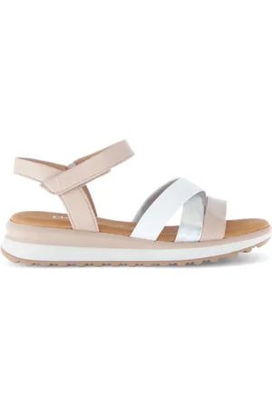 Gabor Femme, Chaussures, Multicolore, Taille: 37 1/2 EU Sandales roses en cuir lisse