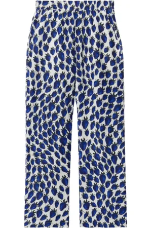 Burberry Femme, Pantalons, Bleu, Taille: 36 FR Pantalon Élégant pour Tenues Stylish