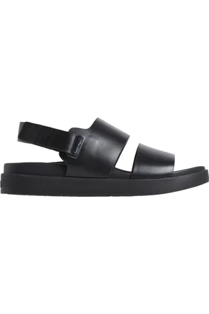 Calvin Klein Femme, Chaussures, Noir, Taille: 41 EU Sandale Plate Noire Eyel
